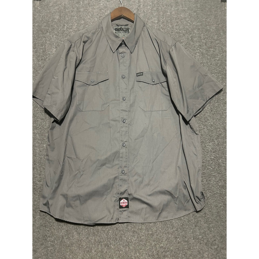 Dixxon workforce shirt mens gray size 2XL short sleeve cotton blend
